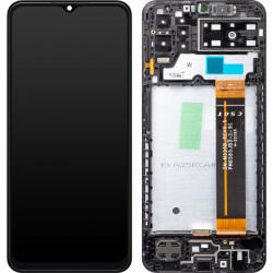 Samsung Display cu Touchscreen Samsung Galaxy A13 A137, cu Rama, Negru, Service Pack GH82-29228A