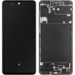 Samsung Display cu Touchscreen Samsung Galaxy A71 A715, cu Rama, Negru, Service Pack GH82-22152A