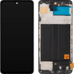 MP Display cu Touchscreen MP compatibil cu Samsung Galaxy A51 A515, cu Rama, Versiune OLED, Negru