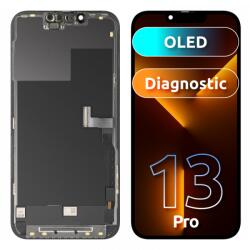 MP Display cu Touchscreen MP compatibil cu Apple iPhone 13 Pro, cu Rama, Versiune OLED FHD Diagnostic, Negru