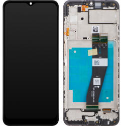 Samsung Display cu Touchscreen Samsung Galaxy A03s A037, cu Rama, Versiune G, Negru, Service Pack GH81-21233A