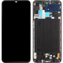 Samsung Display cu Touchscreen Samsung Galaxy A70 A705, cu Rama, Negru, Service Pack GH82-19747A