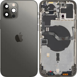 Apple Capac Baterie Apple iPhone 12 Pro Max, Cu Carcasa Mijloc, Negru (Graphite), Swap