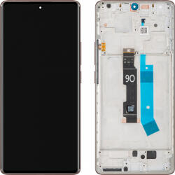Xiaomi Display cu Touchscreen Xiaomi Redmi Note 14 Pro 4G, cu Rama, Auriu (Sand Gold), Service Pack 560009000O600