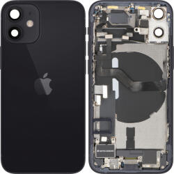 Apple Capac Baterie Apple iPhone 12 mini, Cu Carcasa Mijloc, Full Parts, Negru, Swap Premium