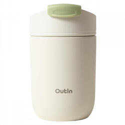 OutIn Термочаша Outin Travel Tumbler, 350 мл, Топло 6ч, Студено 12ч, Неръждаема стомана 316L, Двойни стени, Вакуумна изолация, Пясъчно бял (Travel Tumbler - white)