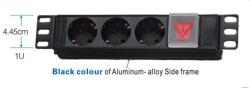  Panou de alimentare 10" OC 3x230V-2m PPO Negru (96101)