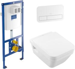 Villeroy & Boch Set complet vas WC suspendat Villeroy & Boch, Architectura 5685HR01, cu rezervor si clapeta (5685HR01 + 92246100 + 92249068)
