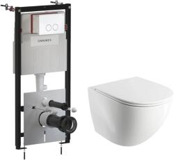 Omnires Set complet vas WC suspendat OMNIRES, Ottawa, OTTAWAMWBP, cu rezervor si clapeta (OTTAWAMWBP + STFWCECO1M-RBP)