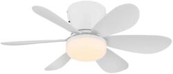 GLOBO DELORES 03625W - ventilator de tavan LED dimabil, LED/5W/230V, 2700-6500K, alb + telecomandă (GL8891)