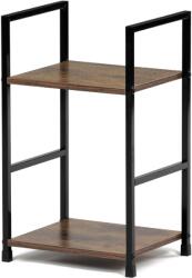  Polc, régi fa dekor, MDF, fekete lakk, 2 db (GD-212 OLW)