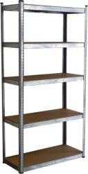 Blackmont Fém polc 180 × 90 × 40 cm, 5 polc, ezüst szín (TC-033)