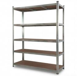  Stelix polc 180 × 120 × 40 cm, 5 polc, horganyzott acél (AUR-G2120 SIL)