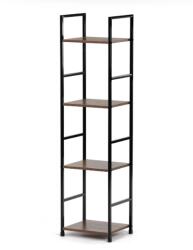  Régi fa dekor polc, MDF, fekete lakk, 4 db (GD-214 OLW)