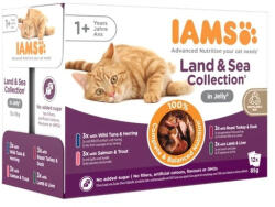 Iams Delights alutasak Land&Sea in jelly Multipack, többféle íz, zamatos aszpikban 12x85g - jozsapet