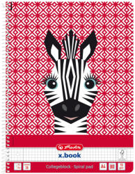 Herlitz Caiet a4 80f spira patratele cute animals zebra - Set 5 (50039210)