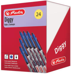 Herlitz Roller liquid ink diggy 0.5mm albastru display 24buc (400197933)