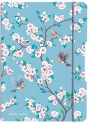 Herlitz Caiet My. book flex A5, 40 file, 80 g/mp, matematica, Motiv Ladylike birds (9481110)