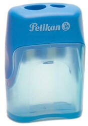 Pelikan Ascutitoare dubla plastic cu container v-blade diverse culori display cutie - Set 12 (700238)