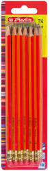 Herlitz Creion grafit cu radiera hb rosu set24 (8850604)