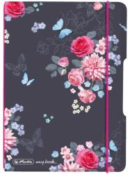 Herlitz Caiet My. book flex A6 Herlitz, 40 file, dictando, Motiv Ladylike flowers (9481200)