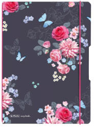 Herlitz Caiet my. book flex a4 2x40f 80g/mp velin pp ladylike flowers (9493970)