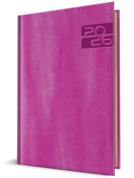 Herlitz Agenda datata a5 352pag premium deluxe narni coperta piele sintetica purpuriu folio bronz 2026 (9495500)