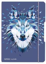 Herlitz Caiet My. book flex A5, 40 file, 80 g/mp, matematica, Motiv Wild animals, Wolf (9494030)