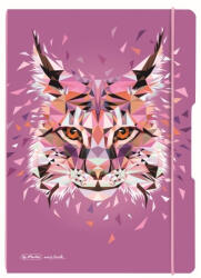 Herlitz Caiet my. book flex a4 2x40f dictando+patratele wild animals lynx - Set 3 (50027279)