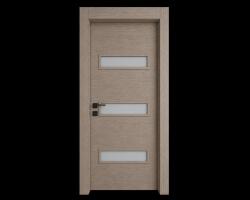 EUROSTILL Интериорна врата с каса EUROSTILL TORINO с остъкление TW 88x205 cm Дъб Гладстоун (DTTW20588G150H/S)