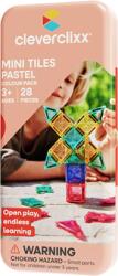 Cleverclixx Магнитен строителен комплект Mini Tiles Pack Pastel - 28 бр (CLEVER_CC-1027)
