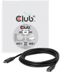 Club 3D USB Type C Összekötő Fekete 240W 2m CAC-2506 (CAC-2506)