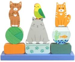 Orange Tree Toys Jucărie din lemn Orange Tree Toys - Kitty Stacker, pisicuțe (OTT12447)