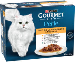 Gourmet 5x12x85g Gourmet Perle Szárazföldi duó nedves macskatáp 4+1 ingyen