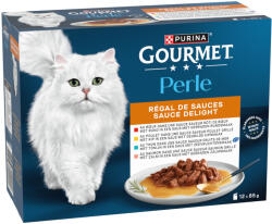 Gourmet 5x12x85g Gourmet Perle Szószos élvezet nedves macskatáp 4+1 ingyen