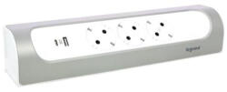 Legrand Bloc multipriza unghiular 3x2P+T si USB A+C aluminiu Legrand 694504 (694504)