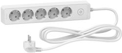 Schneider Electric Prelungitor 5x2P+E +intrerupator cablu 3m alb Schneider ST9453W (ST9453W)