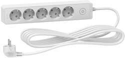 Schneider Electric Prelungitor 5x2P+E +intrerupator cablu 5m alb Schneider ST9455W (ST9455W)