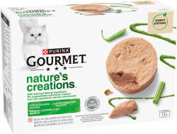 Gourmet 48x85g Gourmet Nature's Creations lazac & zöldbab pástétom nedves macskatáp 3+1 ingyen