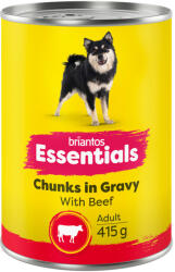 Briantos 12x415g Briantos Essentials Chunks szószban marha nedves kutyatáp
