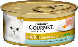 Gourmet 48x85g Gourmet Gold Paté tőkehal & sárgarépa nedves macskatáp 36+12 ingyen