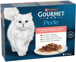 Gourmet 5x8x85g Gourmet Perle álogatott csíkok nedves macskatáp 4+1 ingyen