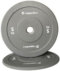 inSPORTline Gumírozott súlytárcsa inSPORTline Bumper Plate Go 5 kg 50 mm, minőségi kivitelezés, vonzó színkialakítás, kopásálló, tartós ütköző gumi (31395) - insportline Súlytárcsa