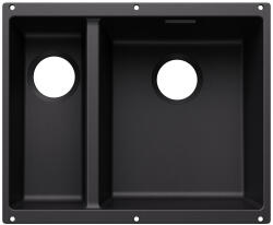 BLANCO SUBLINE 340/160-U jobbos másfél medencés, 55, 5x46 cm-es gránit mosogató, fekete 527810 (527810)
