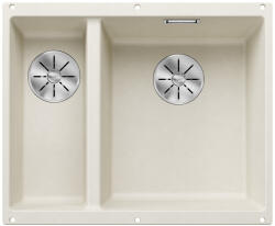 BLANCO Subline 340/160-U két medencés gránit mosogató 55, 5x46 cm, jobbos / törtfehér 527163 (527163)