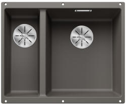 BLANCO Subline 340/160-U két medencés gránit mosogató 55, 5x46 cm, jobbos / vulkánszürke 527346 (527346)