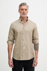 Giorgio Armani férfi ing pamut elasztánnal - bézs M - answear - 33 990 Ft