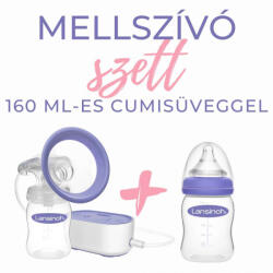 Lansinoh Szett 2 Fázisú Elektromos Mellszívó + 160 Ml Cumisüveg Szett - doktorpatika