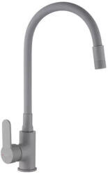 INVENA KSANTI SLIM 2F konyhai csaptelep, álló, flexibilis kifolyócsővel, 2 funkciós fejjel, SZÜRKE-INOX (BZ-37-I05-L)