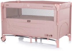 Chipolino Relax multifunkciós utazóágy - pink powder linen